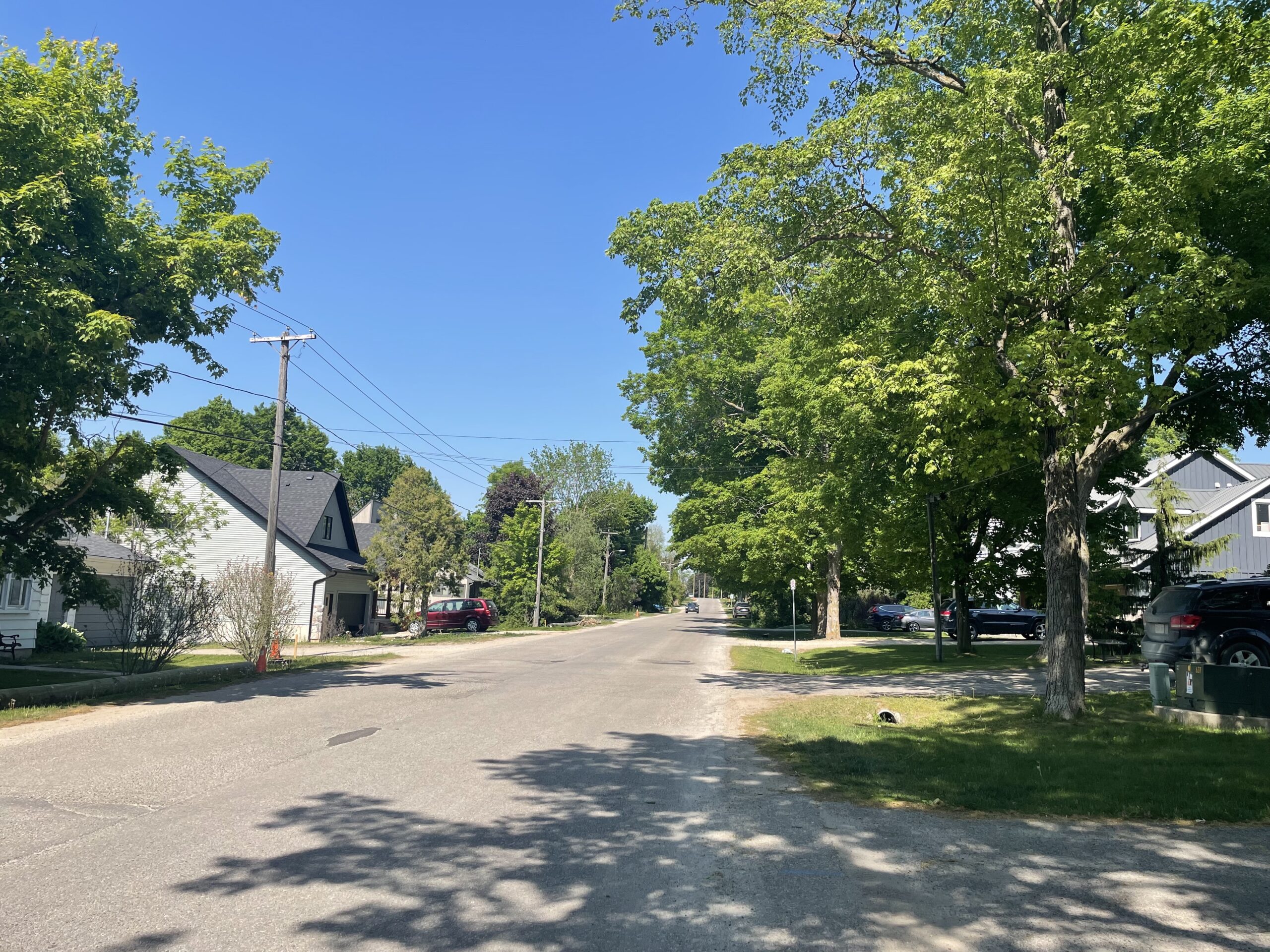 McNab Street before construction, May 2023.